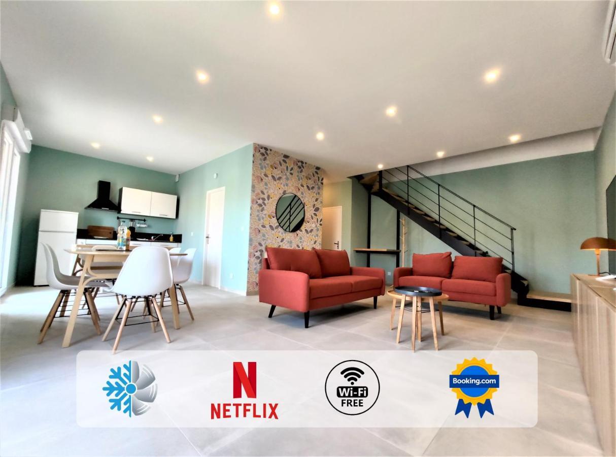 Colormix 3 Etoiles - 95M2 Plein Centre - Ensoleille Climatise Apartment Mèze Екстериор снимка